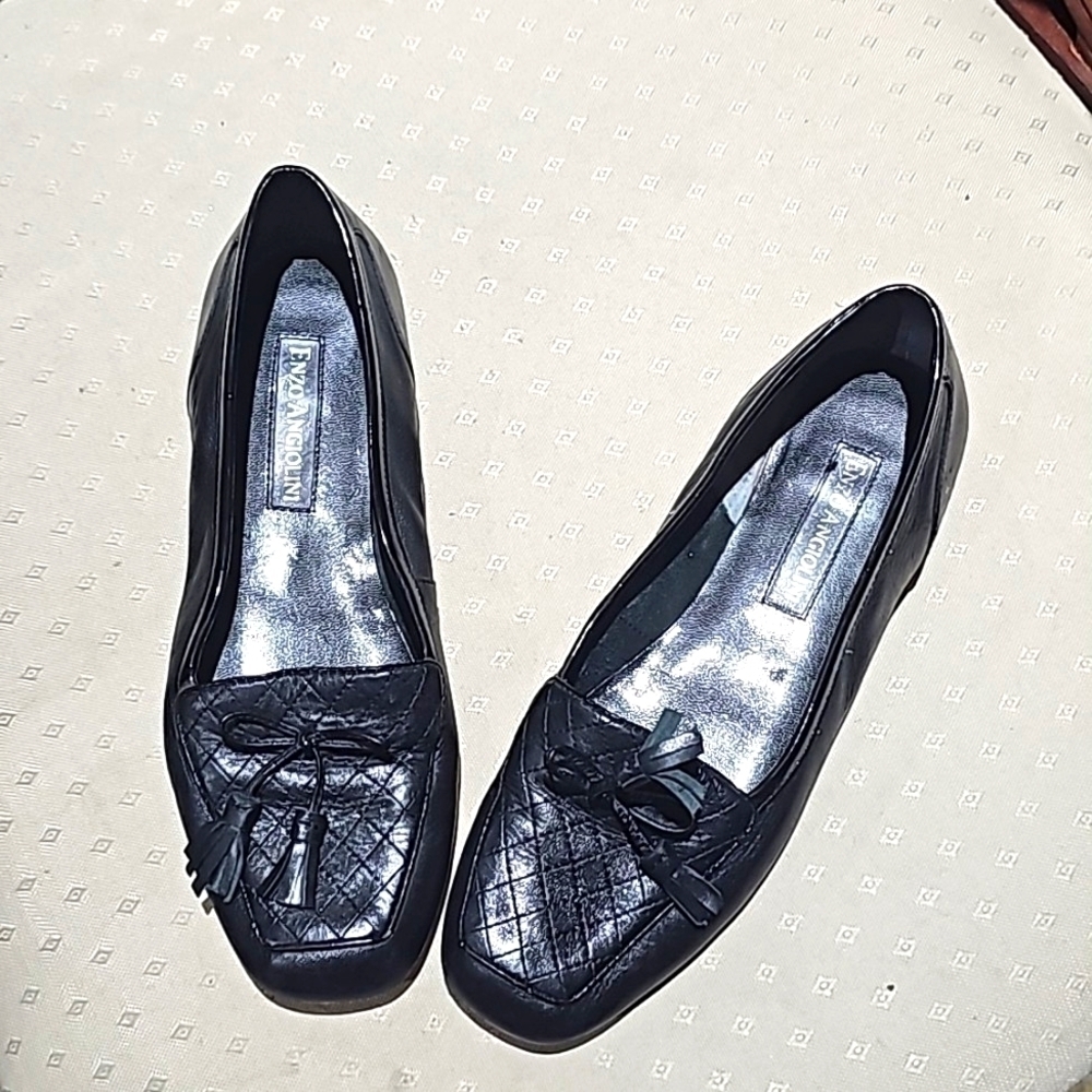 Enzo Angiolini black leather Loafers size 6 1/2